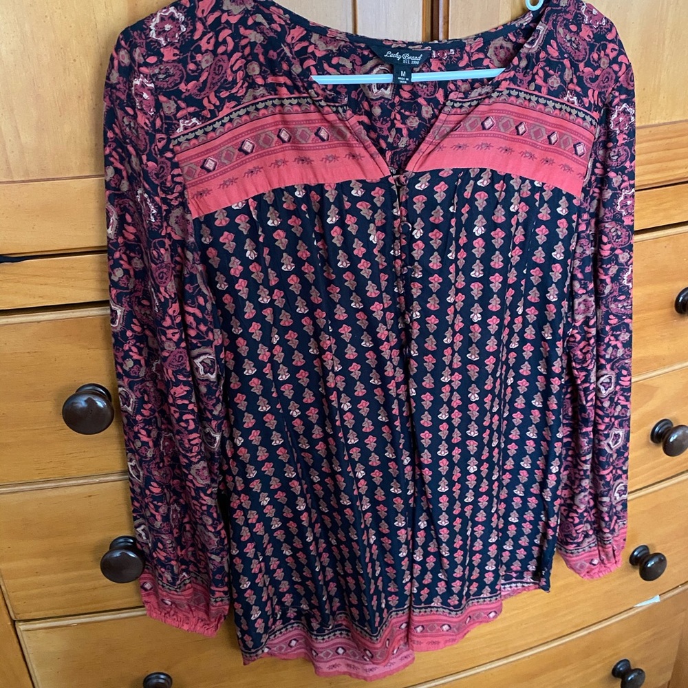 lucky brand printed shirt